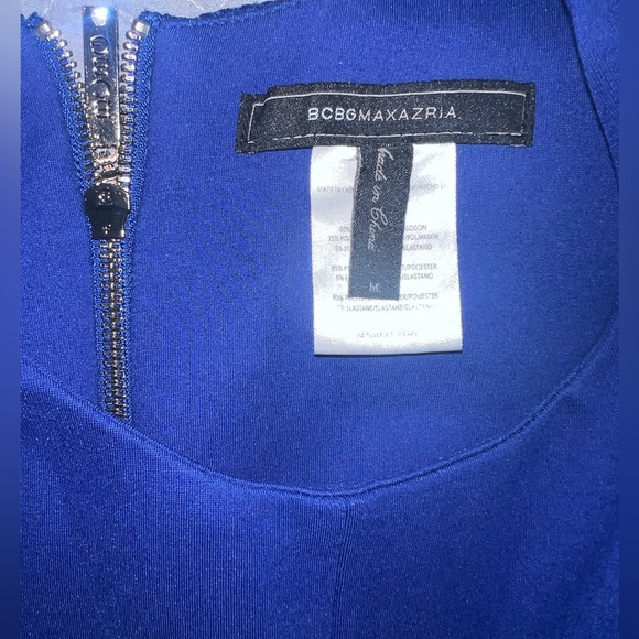 BCBG MaxAzria Cobalt Blue Size M Fit & Flare Short Dress - Picture 2 of 4
